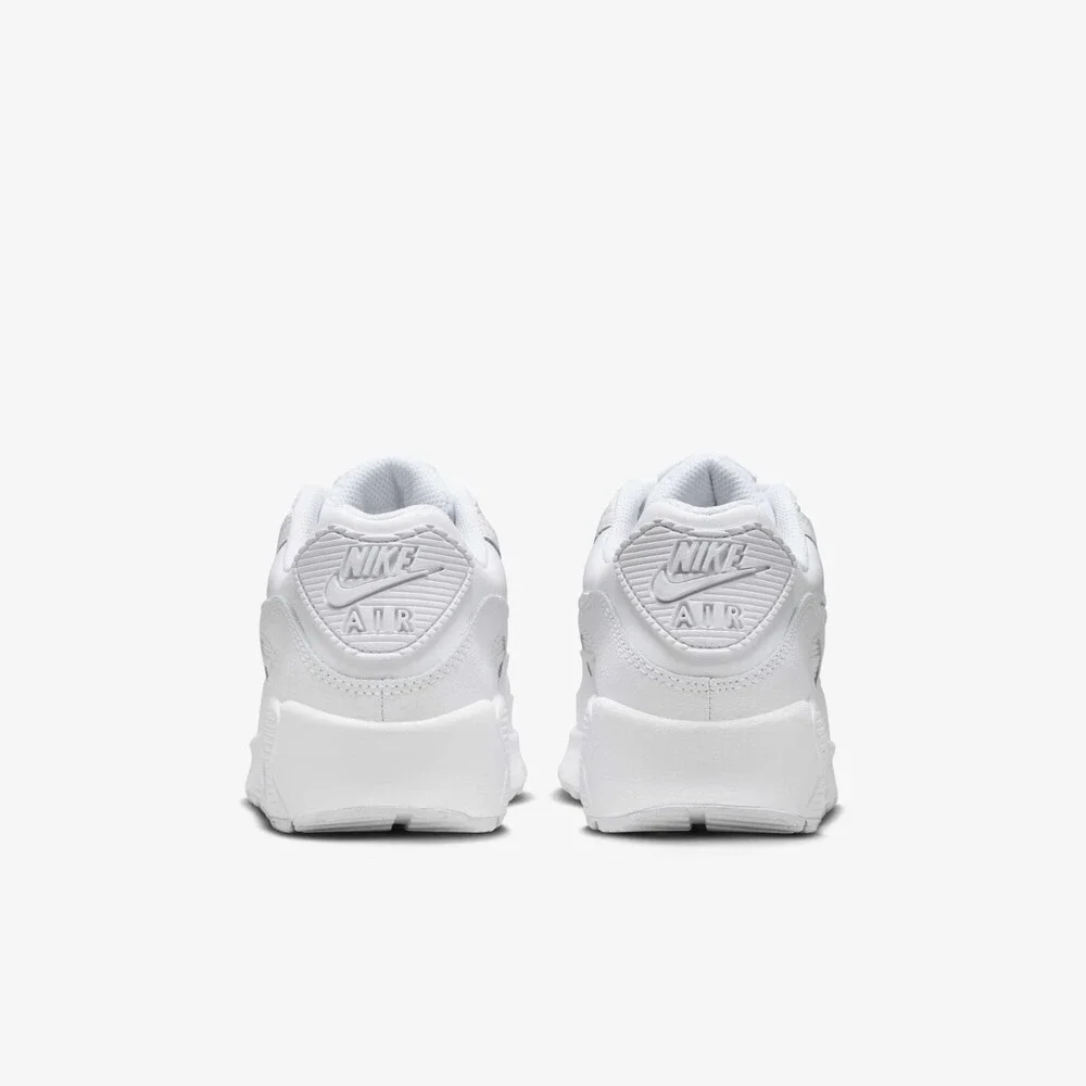 Nike Air Max 90 HF6358-102 Sneakers Kids 4.5 White Leather Casual Shoes RHS9308